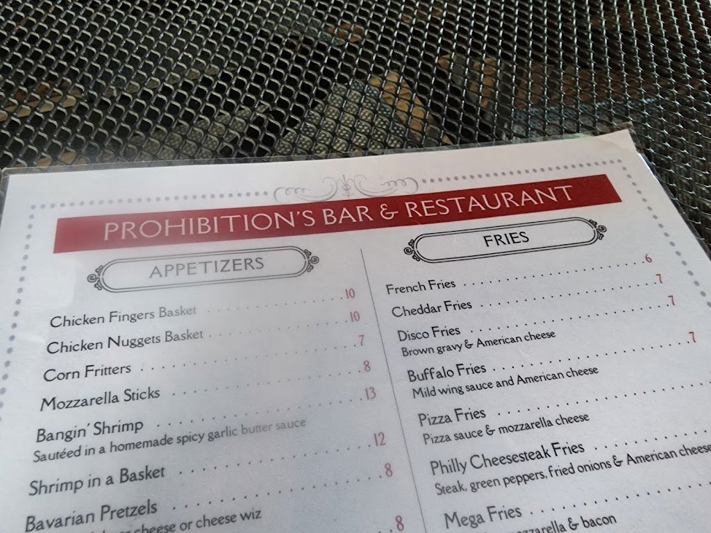 prohibitions bar and restaurant inc 8